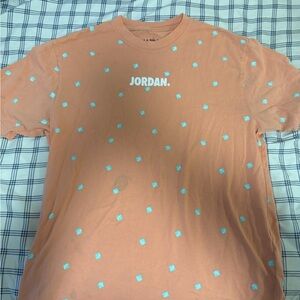 Jordan Men's Orange Tee with Blue Accents